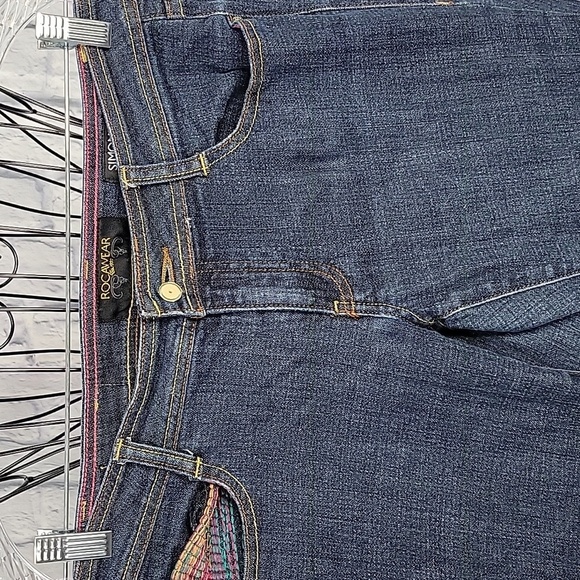 ROCAWEAR SIMONE Straight Leg Embroidered Jeans Size 9 - Picture 2 of 8